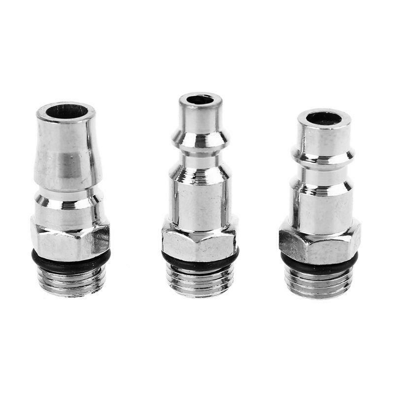 3 Pieces/Set 1/4 NPT US JP EU Type Quick Coupler Air Hose Connector Fitting Tool