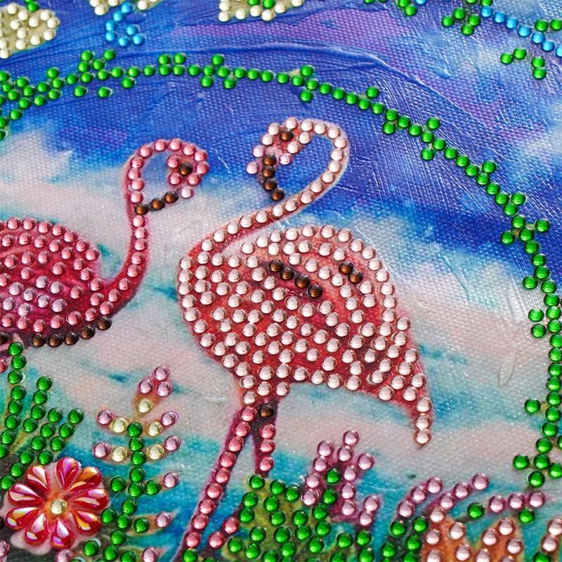 DIY Flamingos Painting Diamond Art Kit for Handmade Full Drill Diamond Hangings