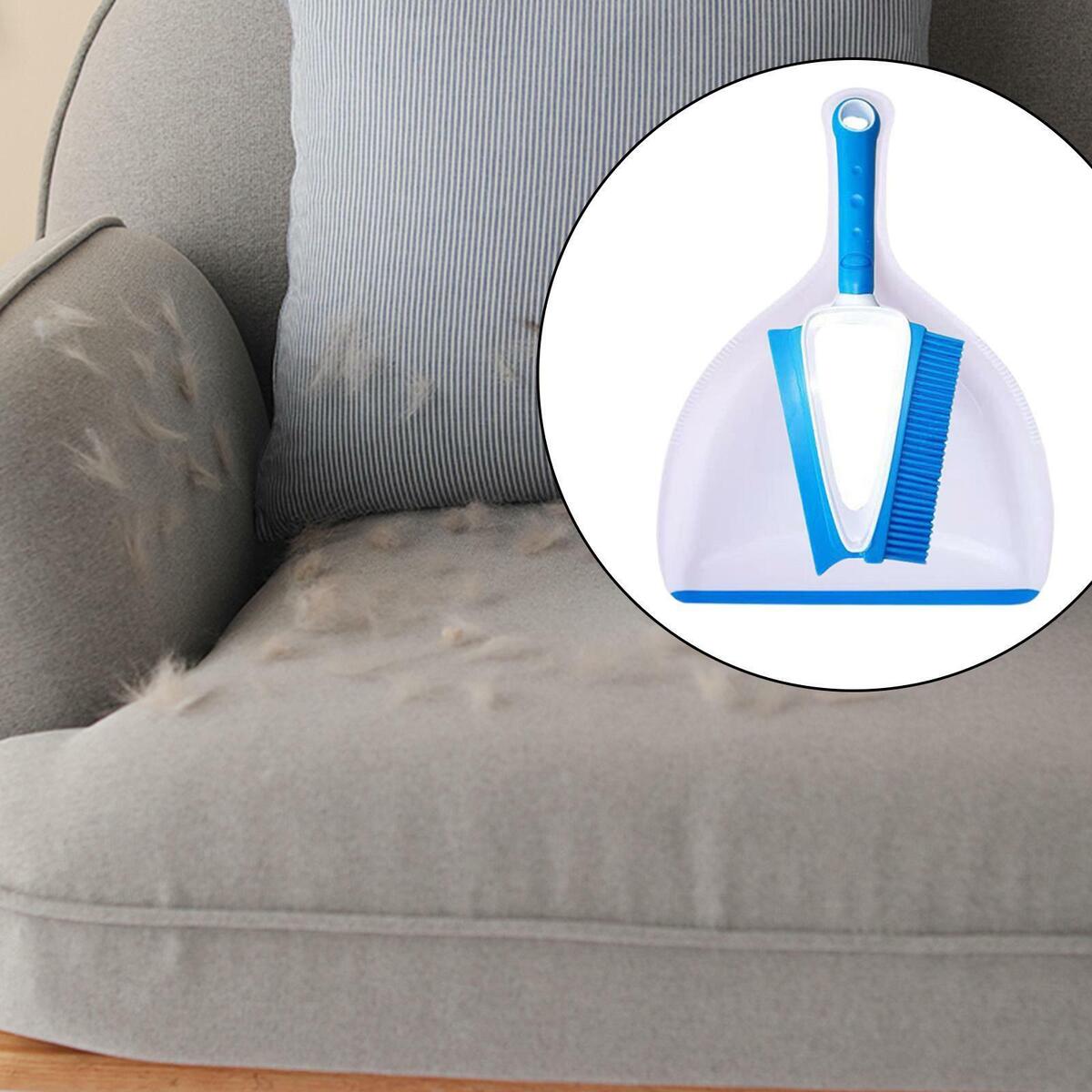2Pcs Broom & pan Set Household  Pan with Brush Sofa Detail Scraper
