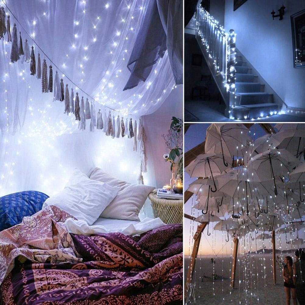 200 LED 22m Solar Copper Wire String Lamp Garden Decorative Light (White)