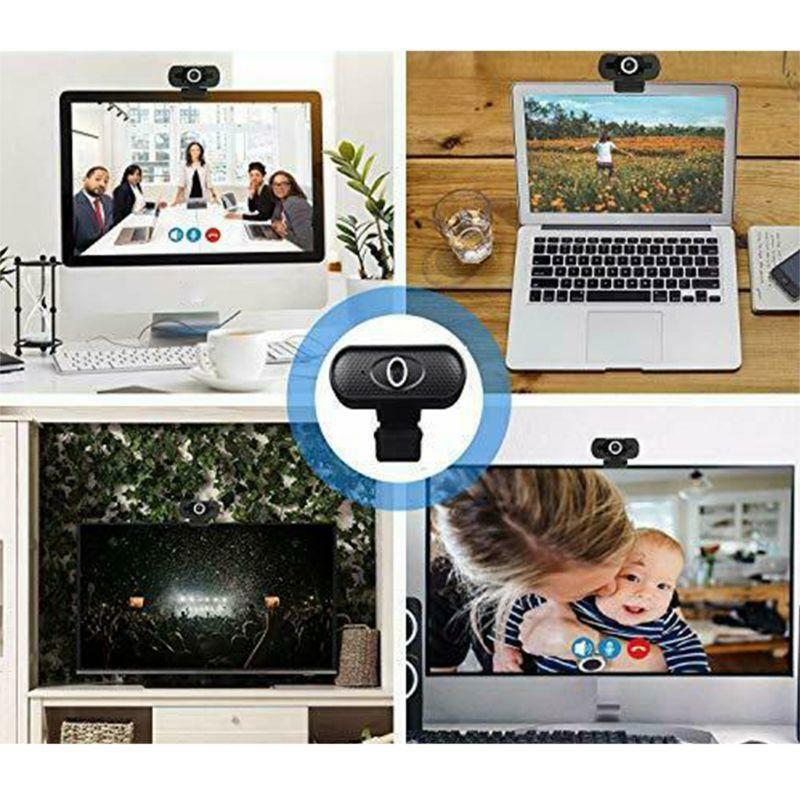1080P Webcam High Resolution Computer Peripherals Plastic Built In Microphone