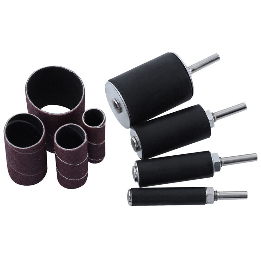 16pcs Grinding Polishing Sanding Sleeve Kit Woodworking Sander Belt Mandrel