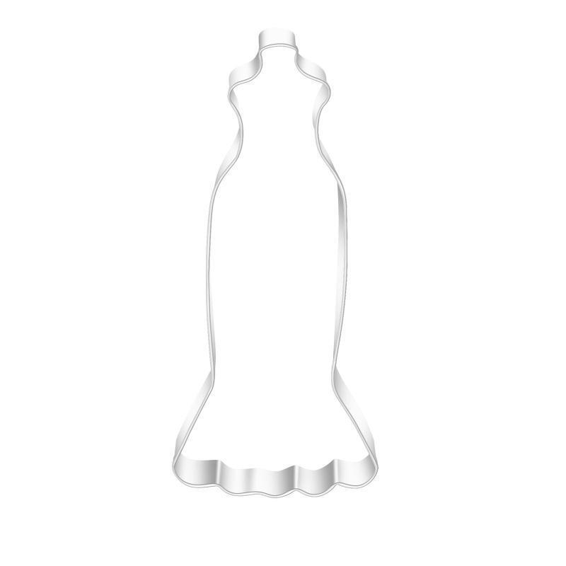 9 PCS Stainless Steel Cookie Cutters Cookie Moulds Dress Shape DIY Cookie Baking