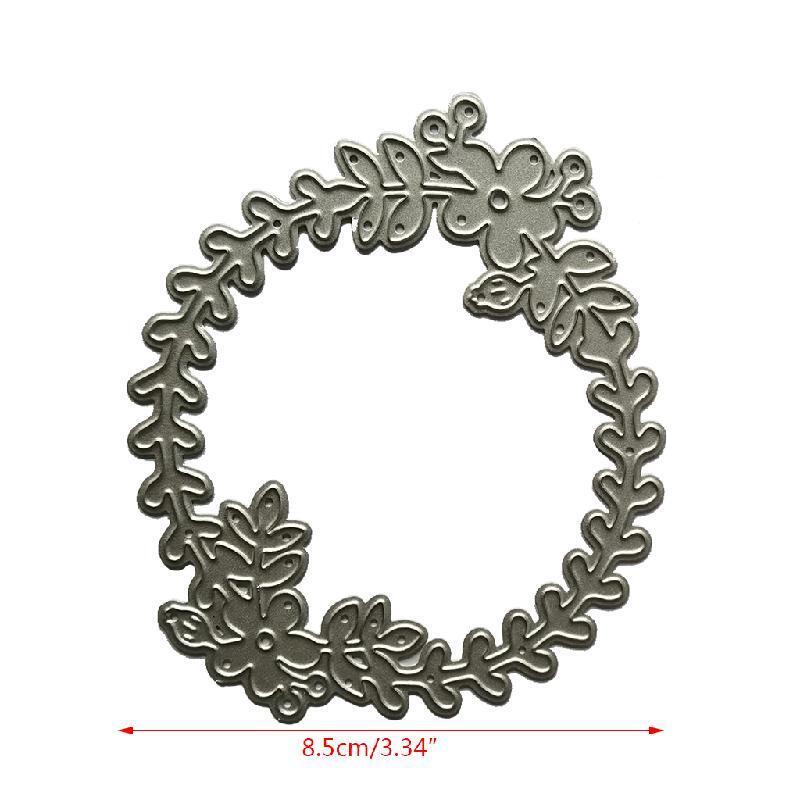 Flower Wreath Metal Cutting Dies Stencil Scrapbooking DIY Album Stamp Paper Card