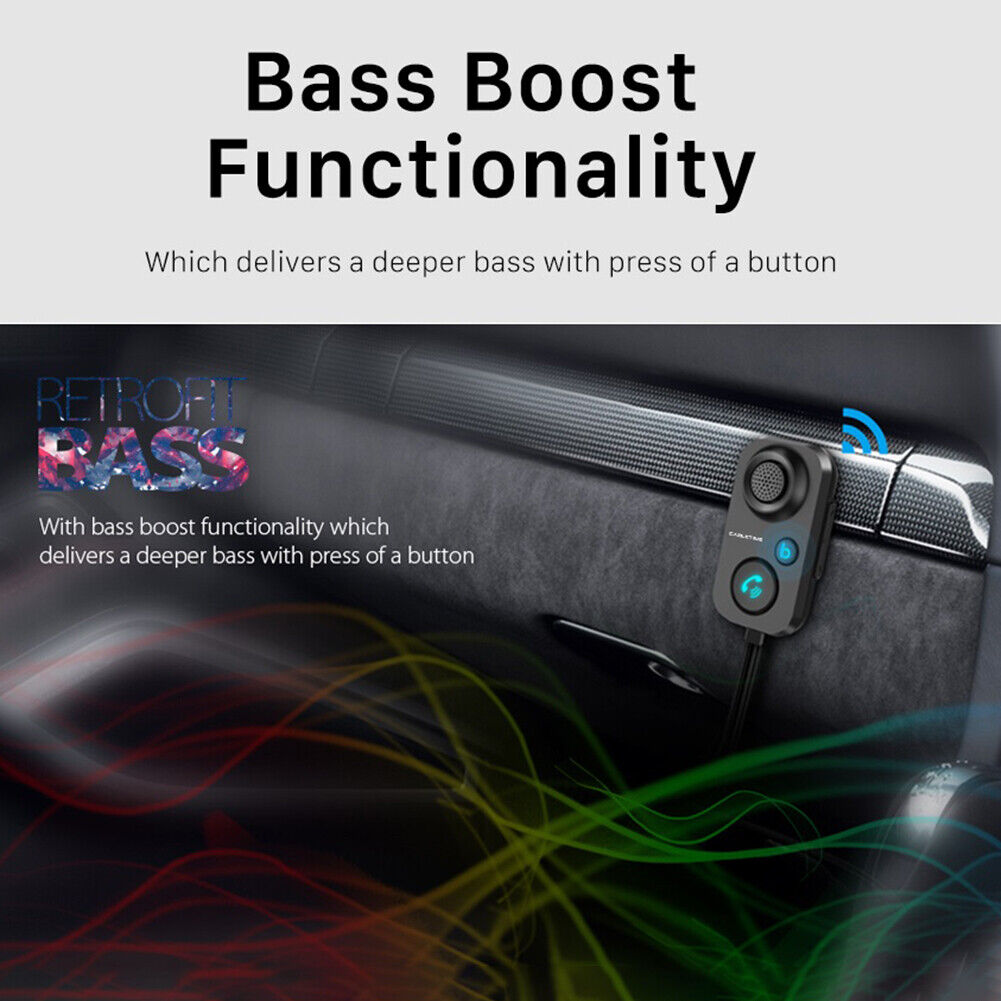 Car Bluetooth-compatible 5.0 Receiver Auto BT Transmitter USB 3.5mm AUX