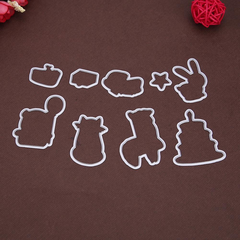 Birthday Silicone Clear Stamp+Metal Cutting Die Stencil DIY Scrapbook Decor