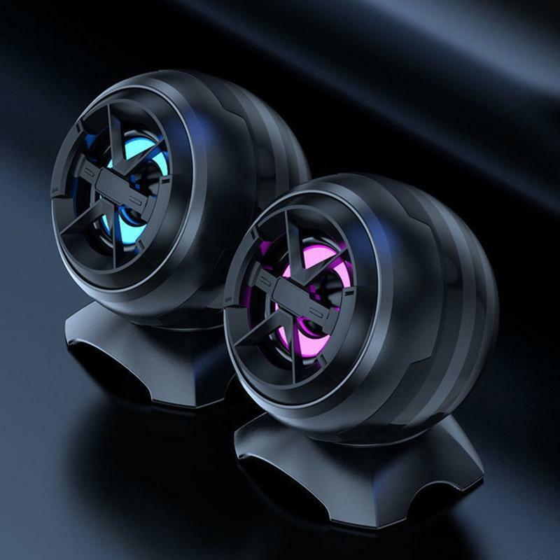 2 PCS USB Computer RGB Light Wireless Mobile Phone Speaker Wireless Speaker