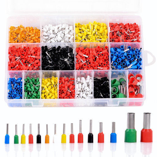 Insulated Cord End Terminal  Ferrules Kit Wire Coppers 2120Pcs