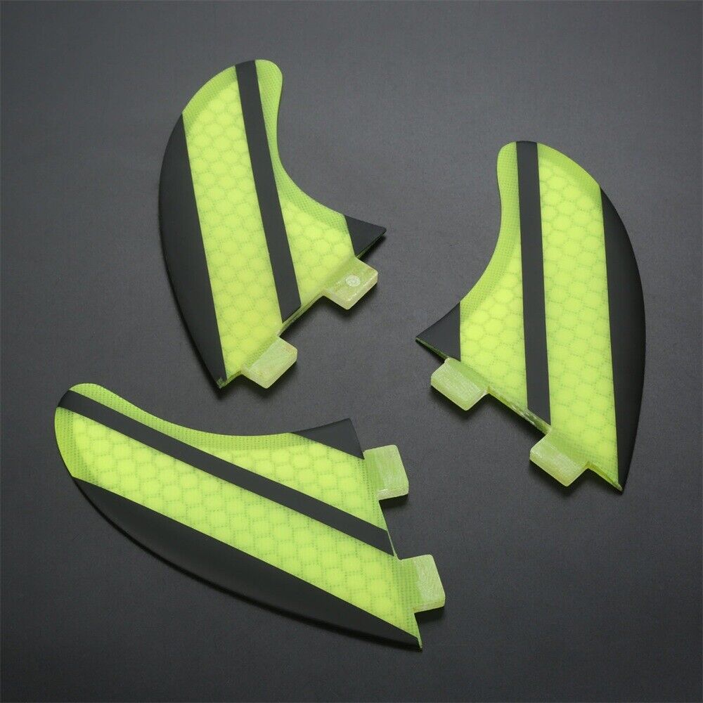 1Set Surfing Surfboard Fins Fin Fiberglass Tri Set For FCS K2.1 SUP Surfboards