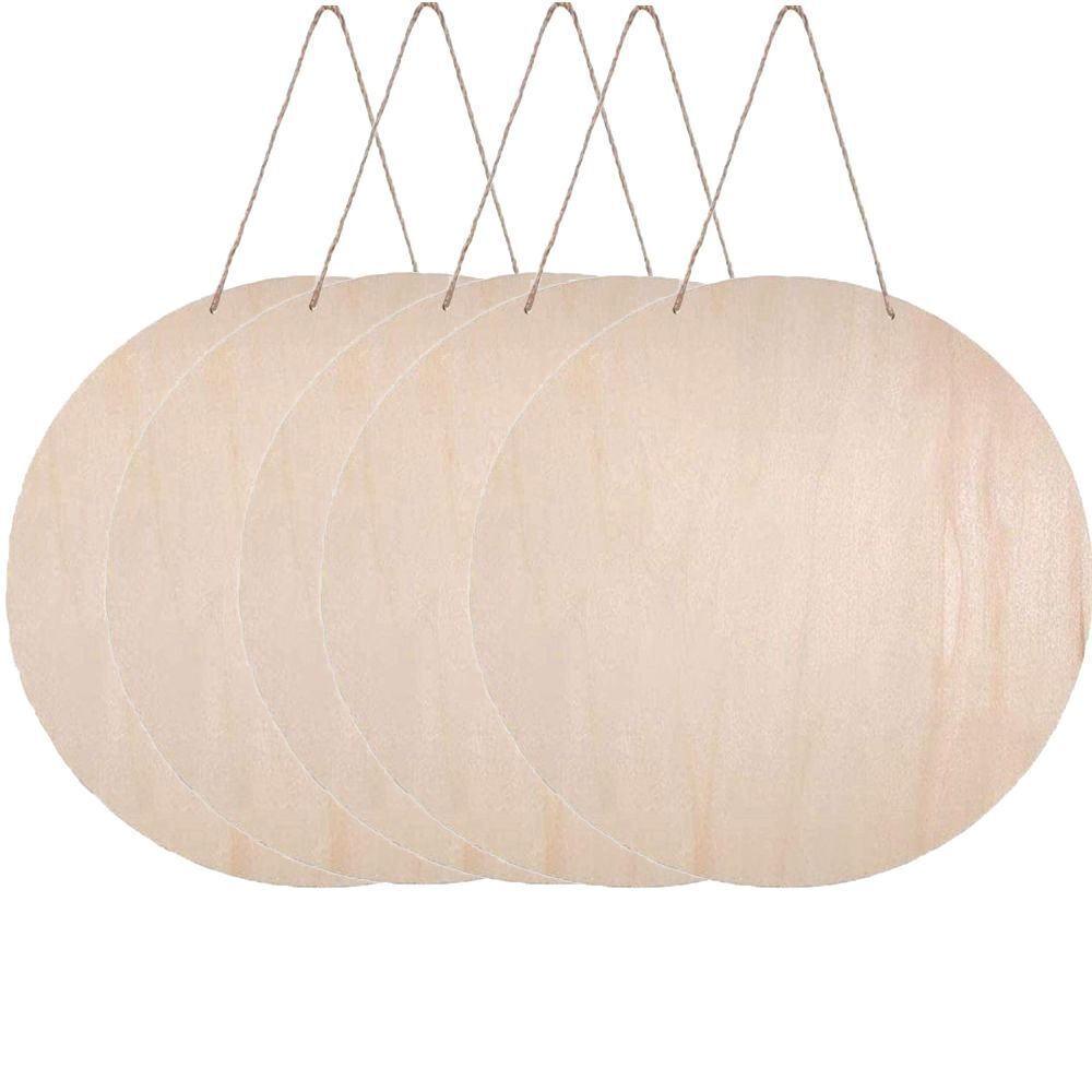 Scrapbooking Wedding Decor Wood Circles Ornament Round Wood Pieces Blank Plaque