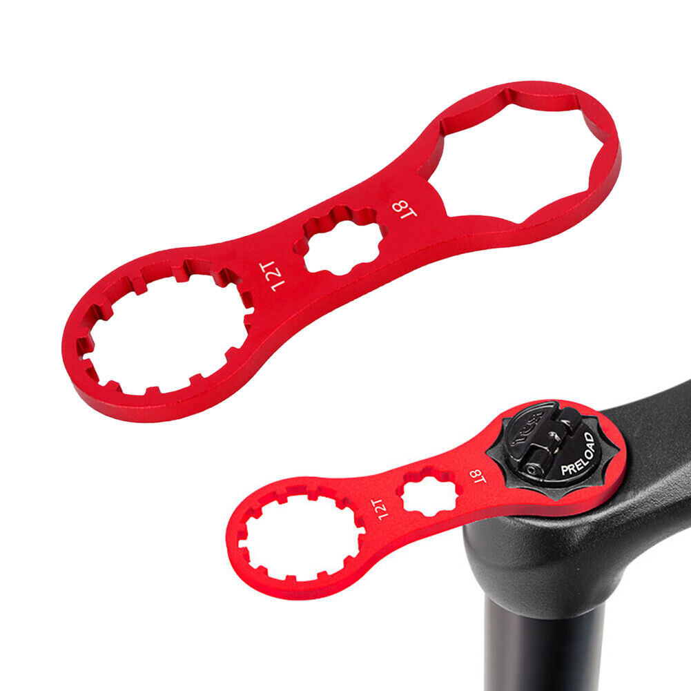 Aluminum Bicycle Front Fork Wrench for XCM/XCR/XCT MTB Repair Tool (Red A)