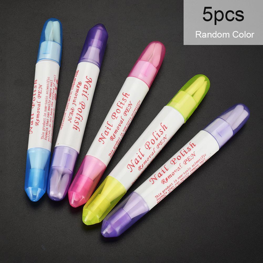 5pcs/set DIY Nail Polish Remover Pen Correction Removal Pens Manicure Tool