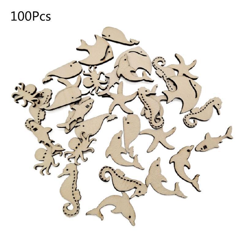 100Pcs Sea Animal Cutouts for DIY Craft Centerpieces Ornament Hanging Decoration
