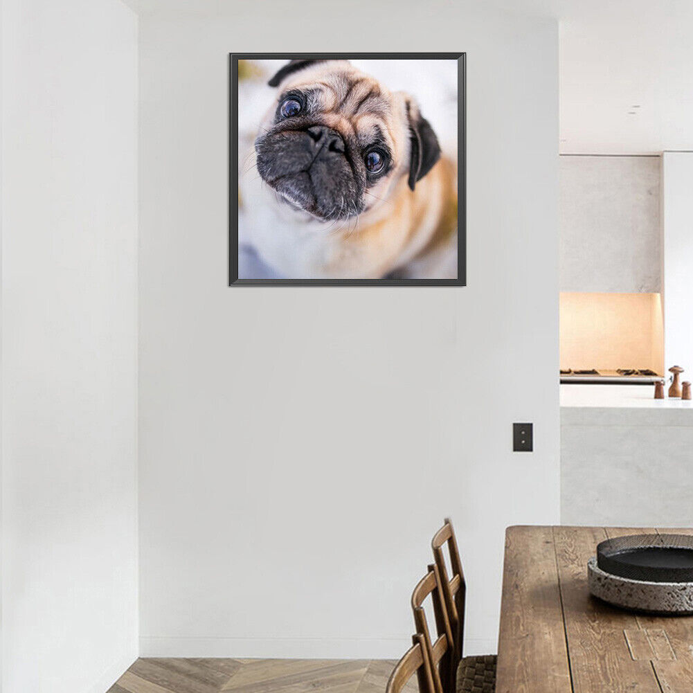5D DIY Diamond Painting Pug Full Round Drill Mosaic Picture Kit Wall Art
