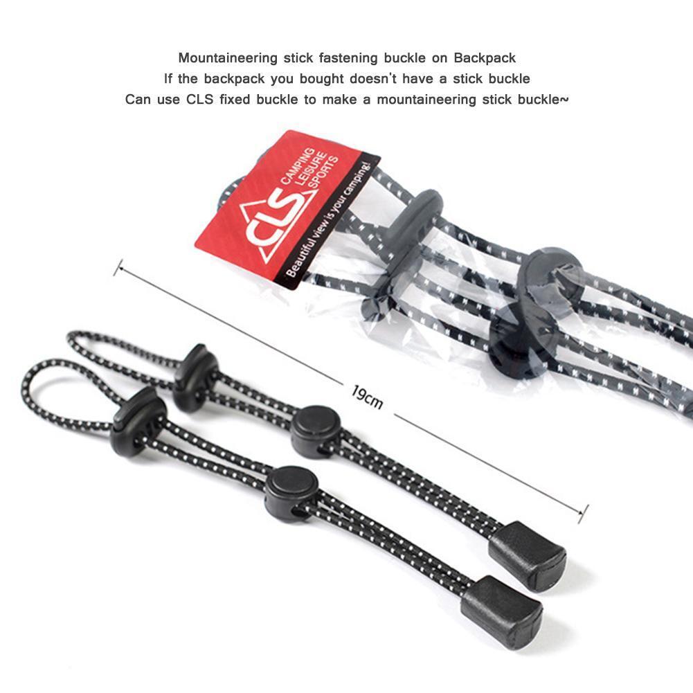 2pcBackpack Walking Stick Elastic Rope Trekking Hiking Pole Fixing Tie Cord