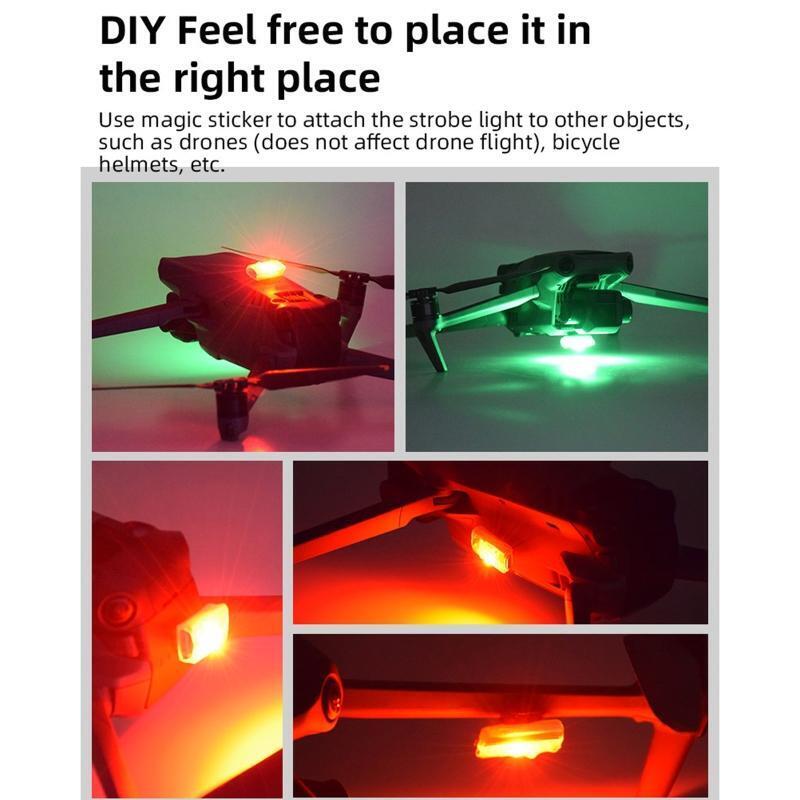 3 Color Adjustable Anti-Collision Light 6KM Visible Head Tail Lamp for Mini 3Pro