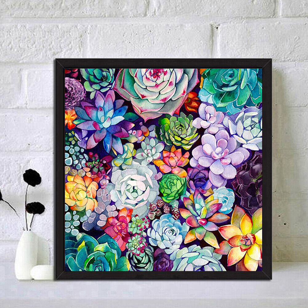 Succulent Plant Full Drill Diamond Painting DIY Mosaic Picture Home Decor