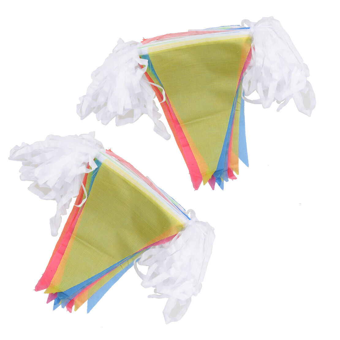 10M Long Fabric Multi Coloured Bunting Banner Flags Pennant Party Decoration