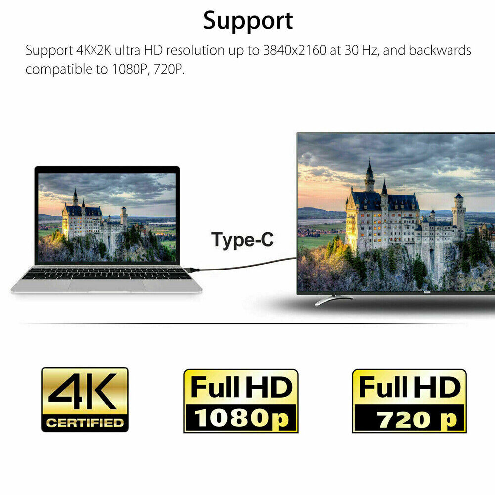 L9 USB C to HDMI-Compatible Mirroring Charging Cable 4K for Android Phone