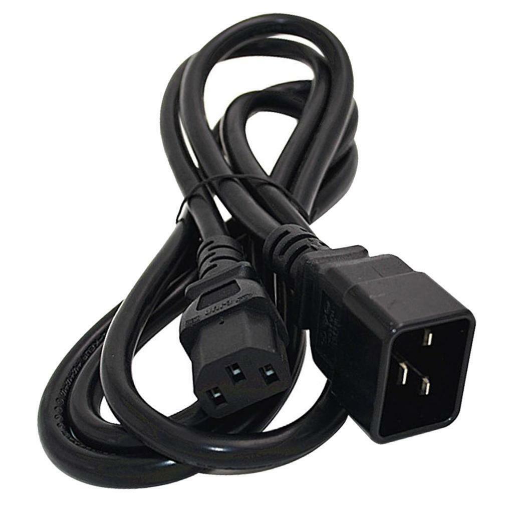 IEC 320 C13 to C20  Extension Cord Adapter for Computer PDU UPS Black