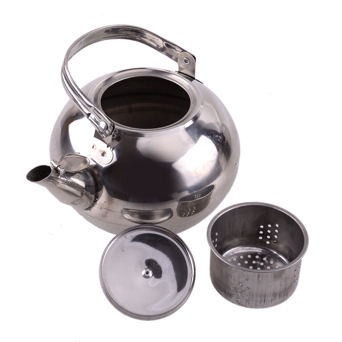 Stainless Steel Tea Kettle Tea Pot Teapot 1.2L For Outdoor Camping A4