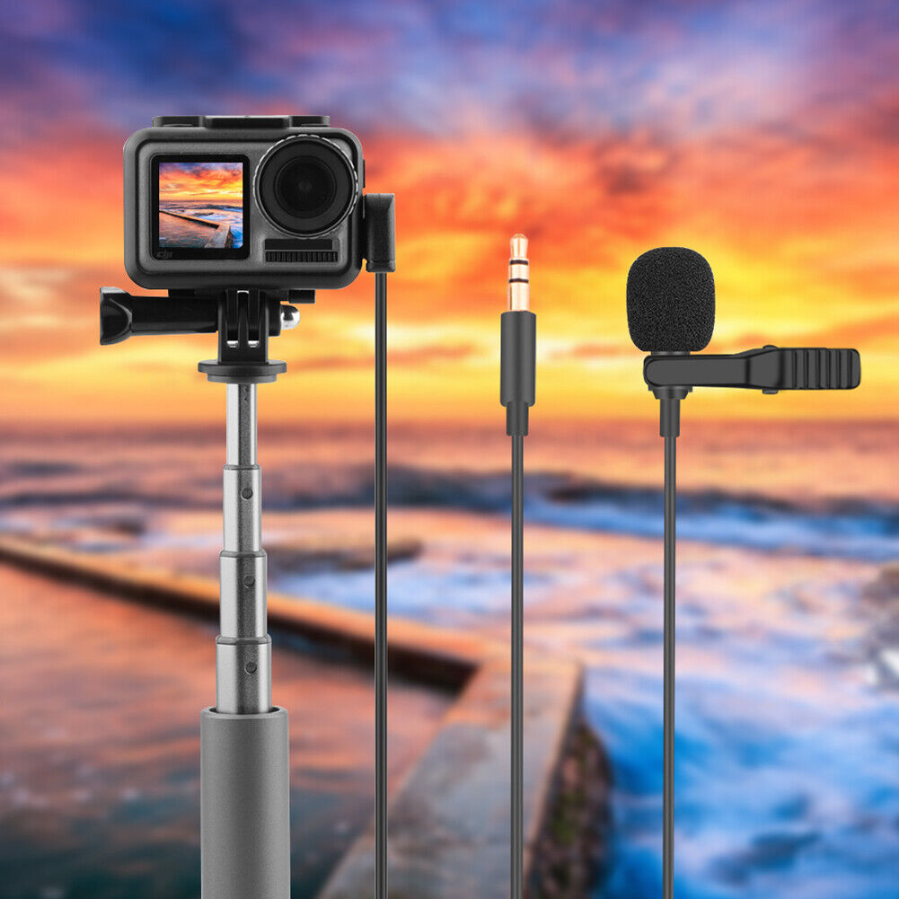 For OSMO ACTION Camera Vlog Video Recording 3.5mm Mini Clip-On Microphone