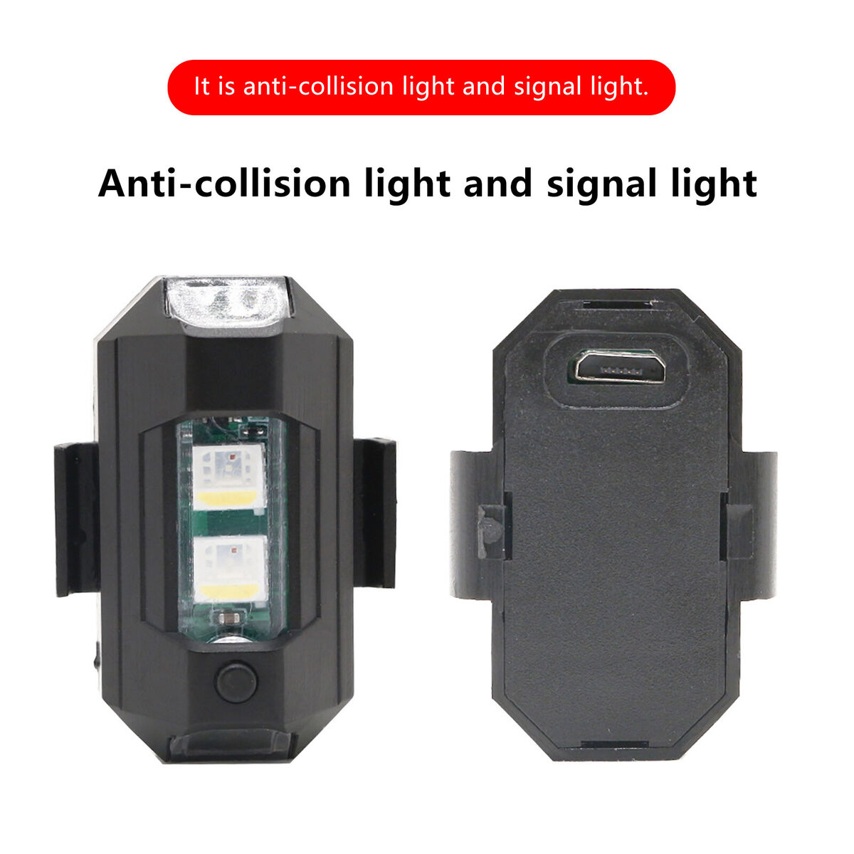 LED Emergency Strobe Lights Kit 7 Colors Aircraft Pilot Light for Car SUV
