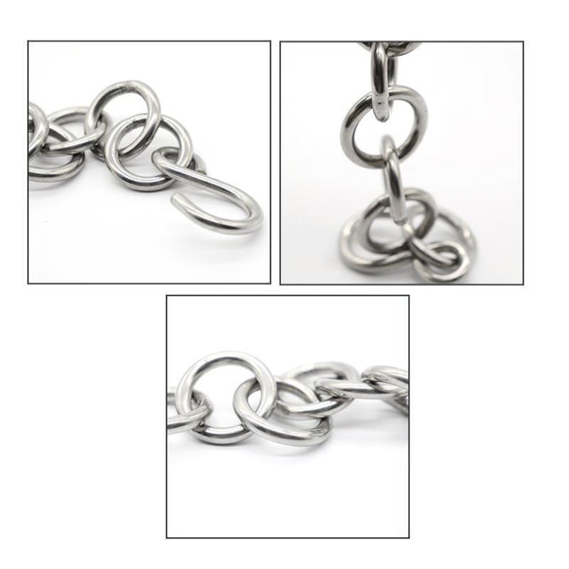 Heavy Duty Steel 9" Safety Chain with Hooks for Car Dent Repair Chain Crowbar