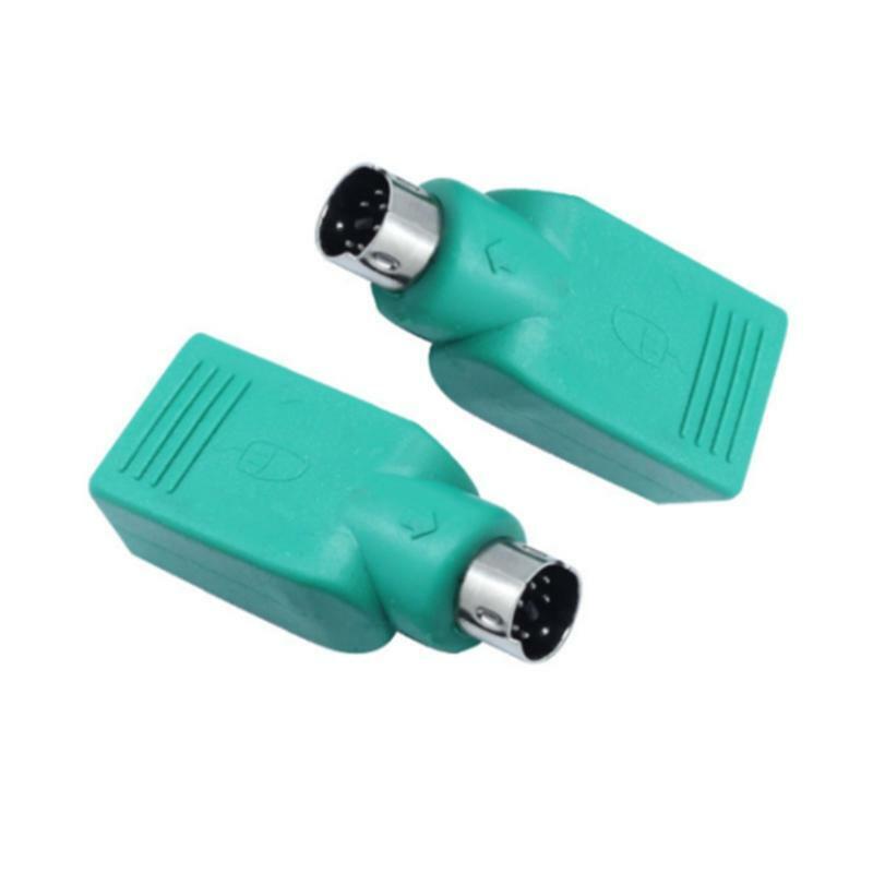 High Quality Keyboard Mouse Converter Adapter 2Pcs PS2 Male to USB A Female