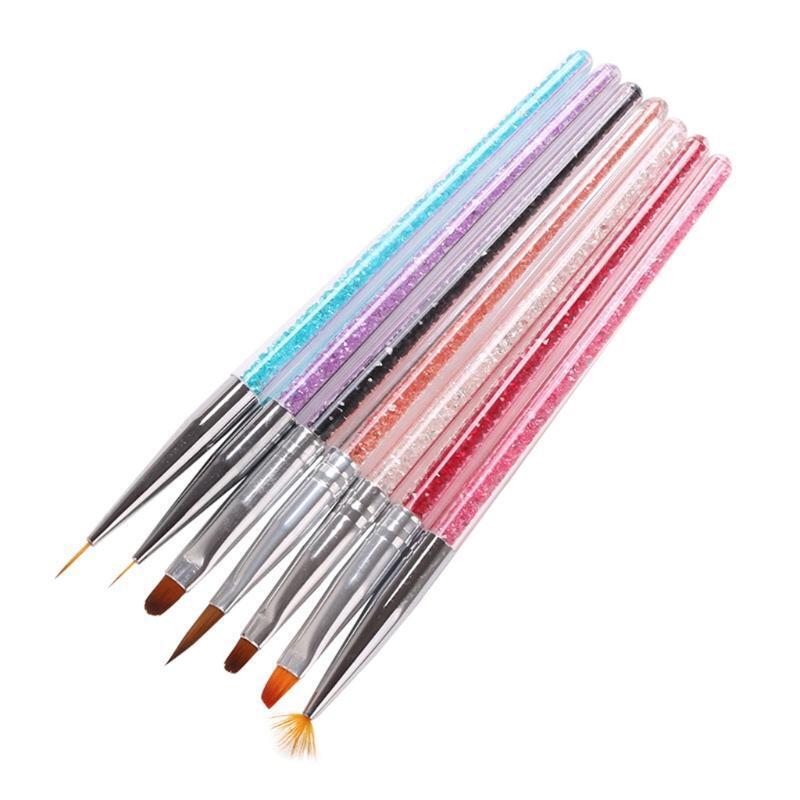 Flat Tip Pen Acrylic UV GEL Extension Builder Painting Pattern DIY Design Draw