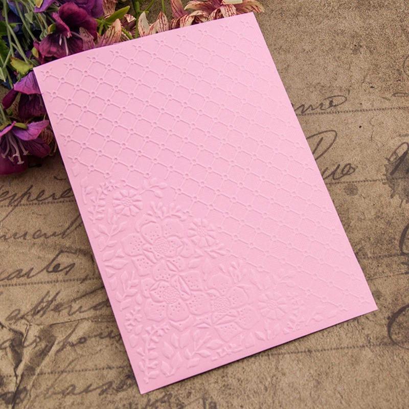 Flower Embossing Folders 5 x 7 Inch Plastic Template Craft Card for Making Cards