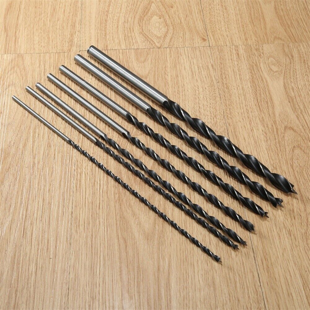 7Pcs 4mm-12mm Wood Working Twist Drill Bits Boring Extra Long Drill Rotary Tool