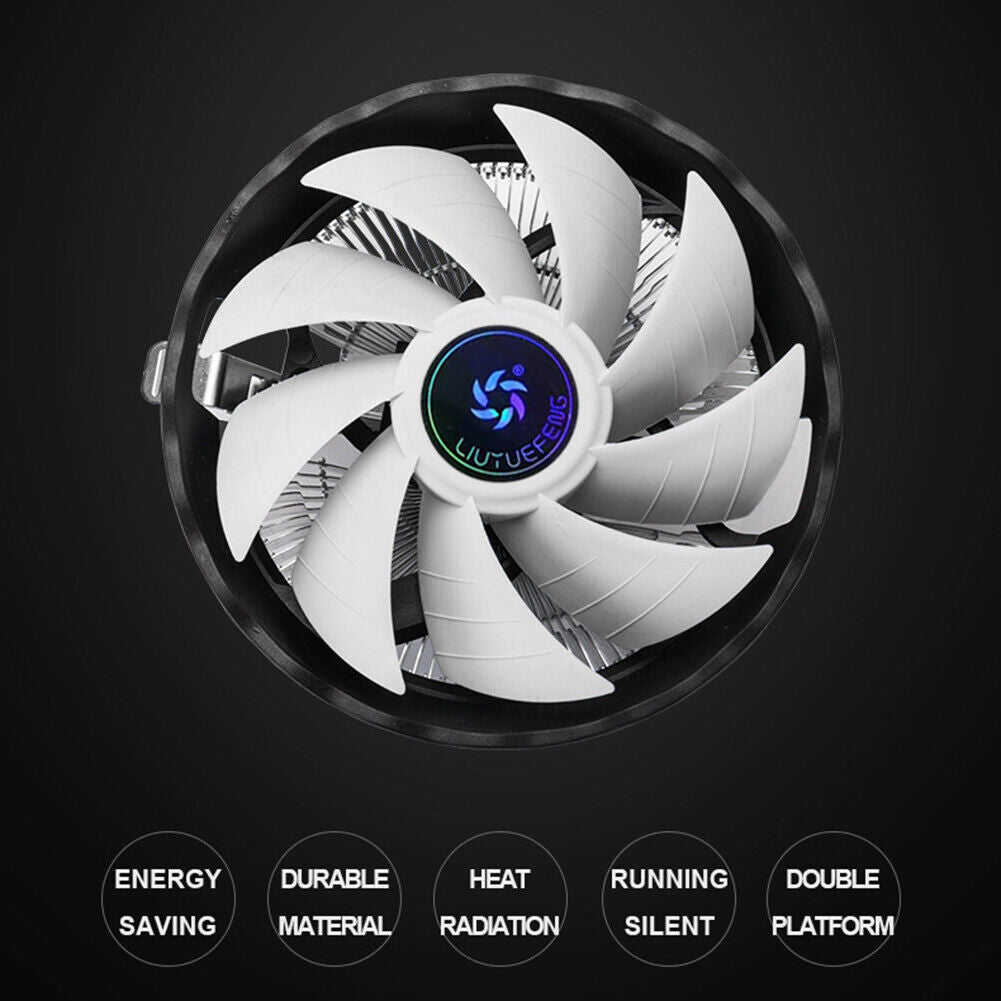 PC Case Fans 1800RPM RGB LED Light Laptop Radiator CPU Cooling Quiet Fan