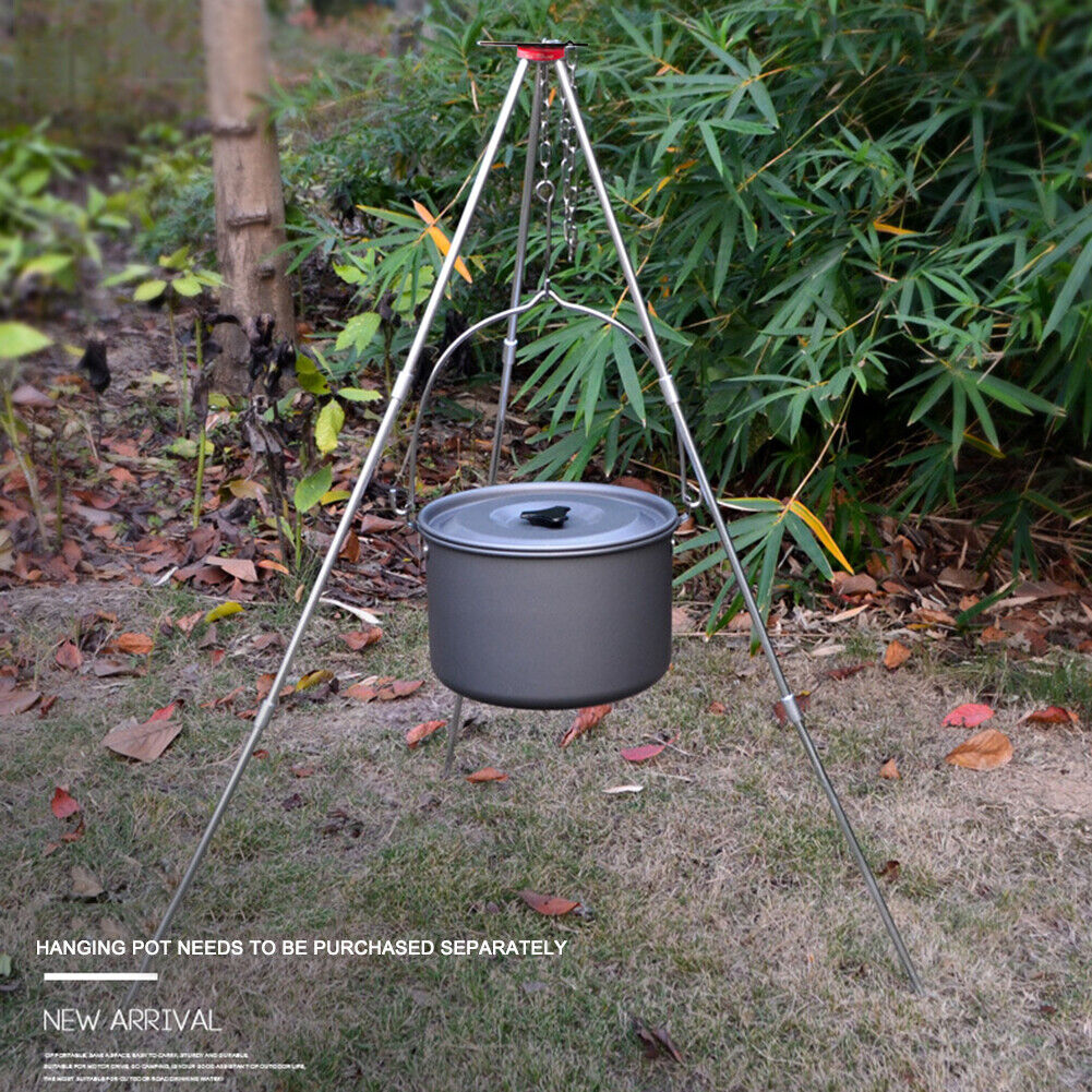 Picnic Cooking Pot Rack Hook Holder Outdoor Camping Stove Campfire Tripod