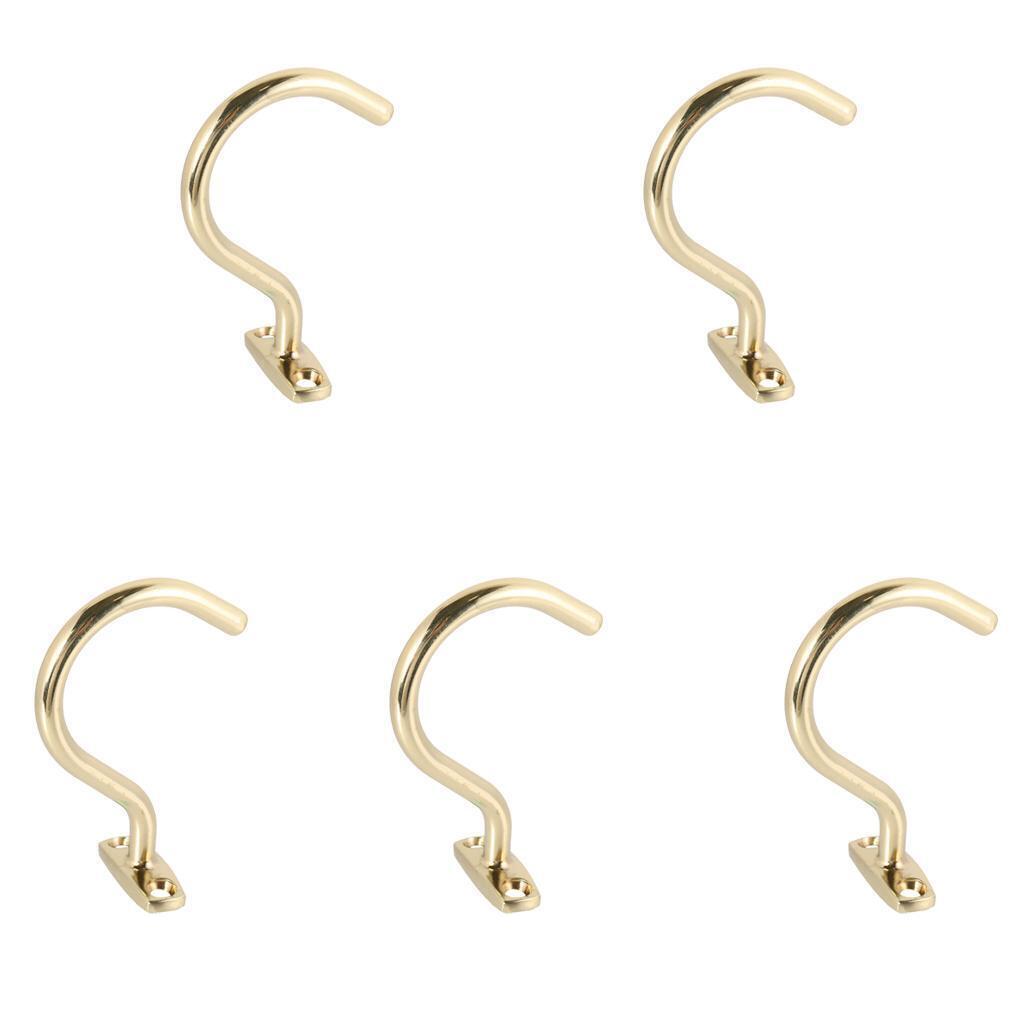 High Quality Solid Brass Pool Snooker Billiard Cue Rack Hook Hanger 5Pcs