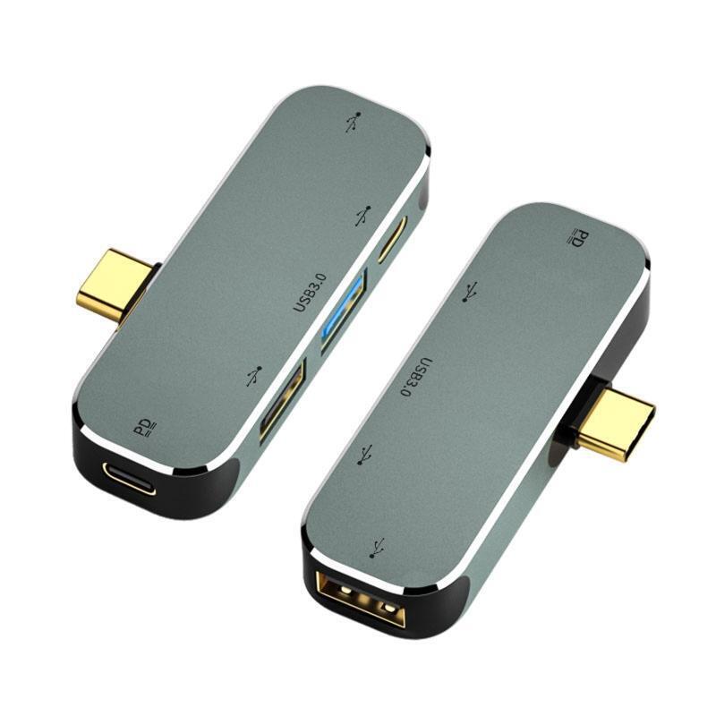 Type C Hub 5 Ports Aluminum Alloy USB Hub 3.0 2.0 Extended Type C Adapter