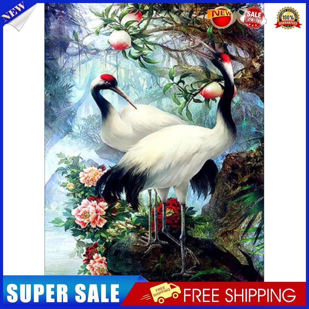 DIY Full Drill Diamond Painting Crane Cross Stitch Embroidery Mosaic Kit