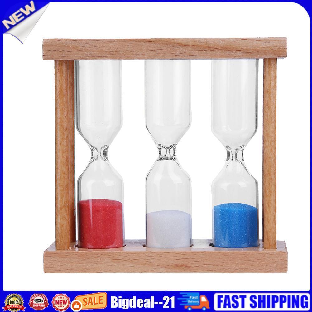 1/3/5 Minutes Wood Frame Hourglass Sandglass Sand Clock Timer Random Color