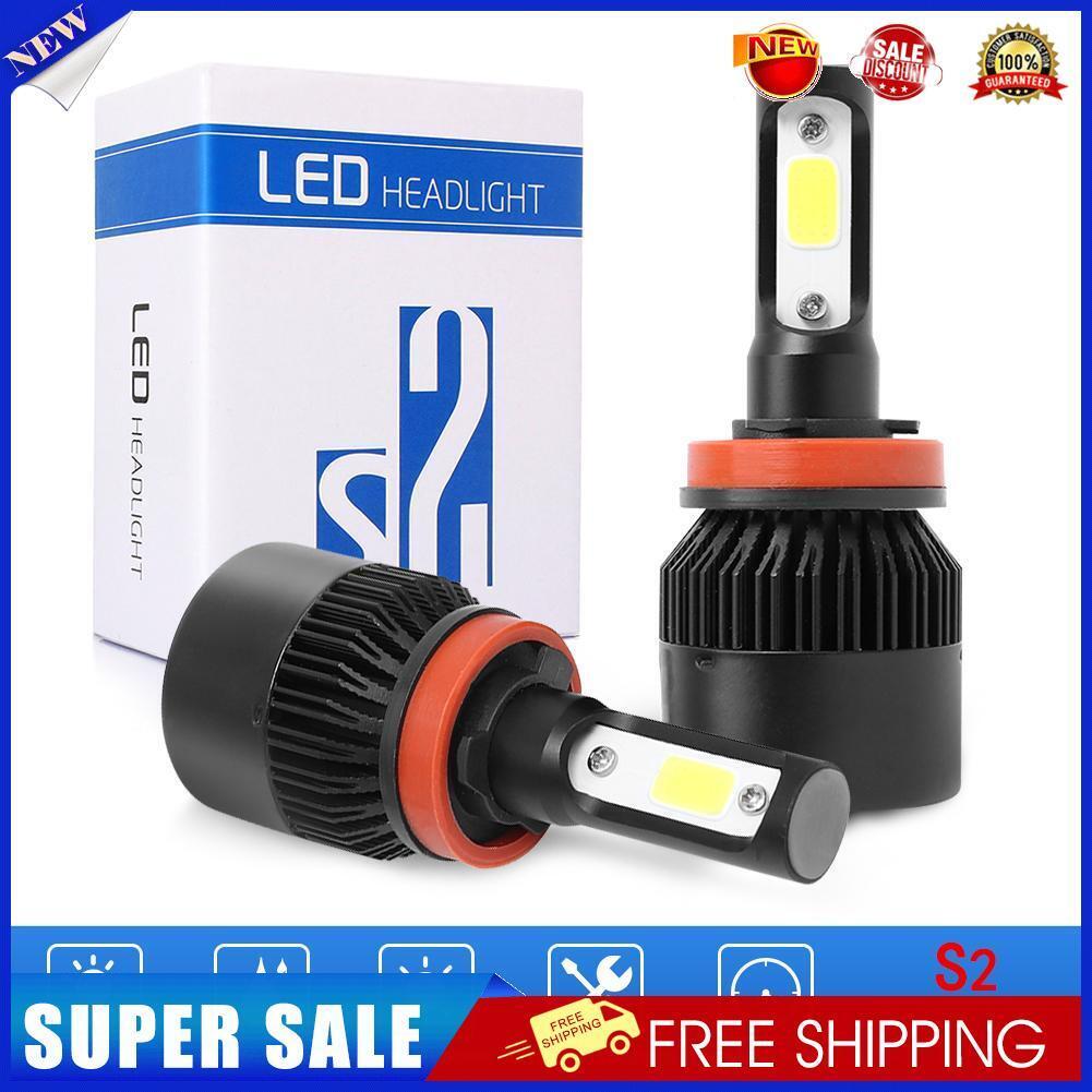 1 Pair H11 Car LED Headlight Kit 6500K 8000LM Hi-Low Beam Headlamp Bulbs
