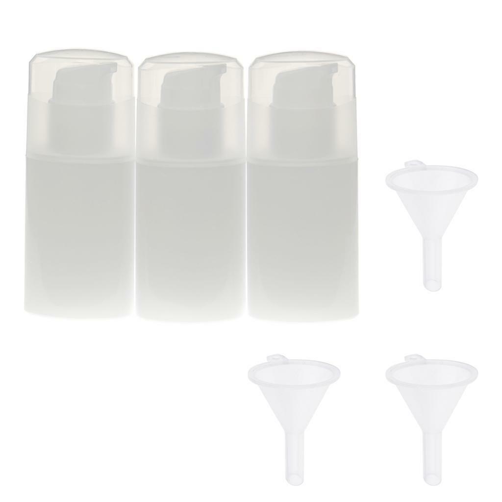 3 Pieces Empty Reusable Airless Lotion Pump Lotion Bottle