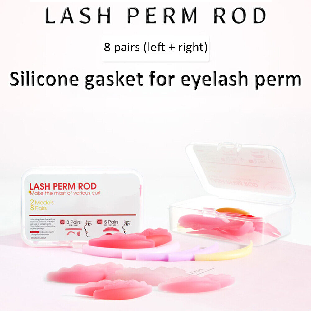 8 Pairs Silicone Rose Pattern Eyelash Perm Pad Colorful Lash Lifting Curler