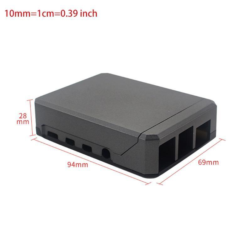 Raspberry Pi 4 Case Aluminum Metal Shell Sliding Magnetic Cover Passive Cooling