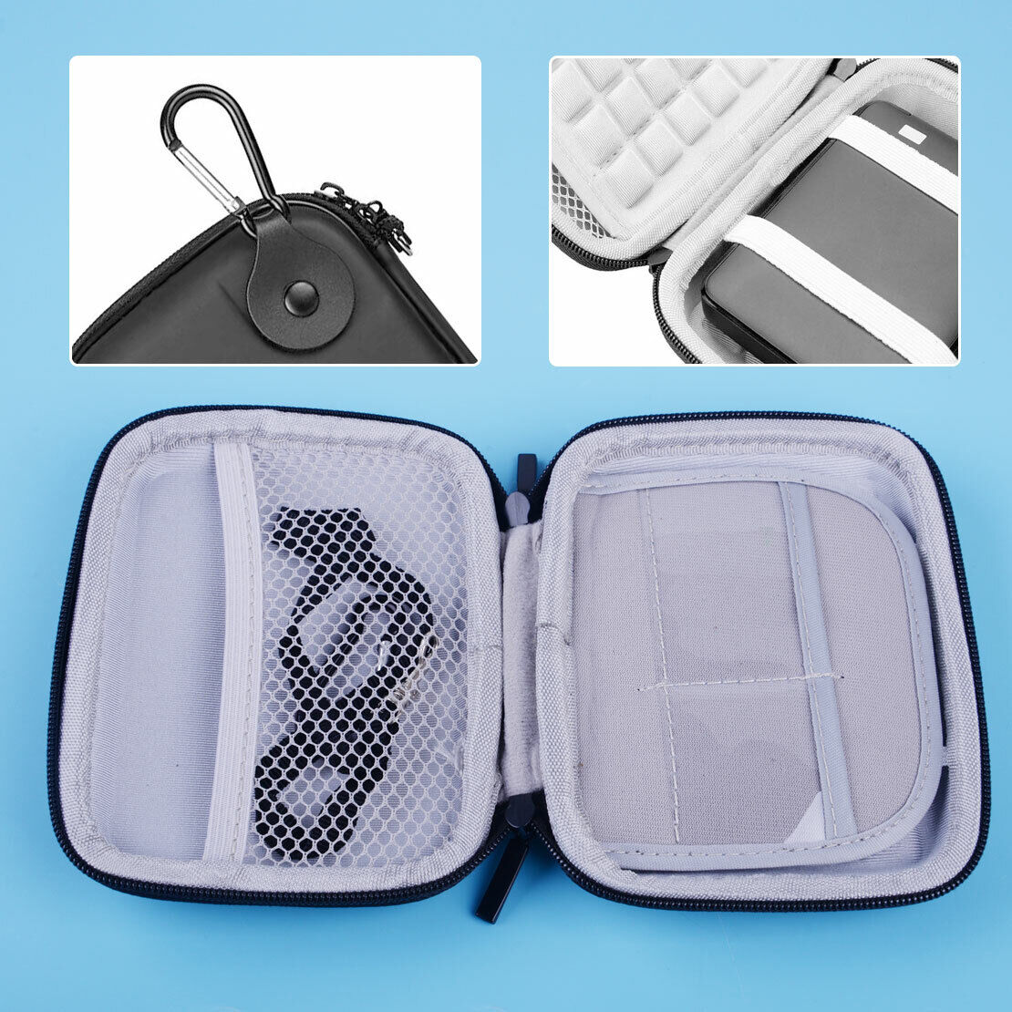 Carrying Case 2.5 inch Hard Drive External Device fit for Seagate Backup WD Li