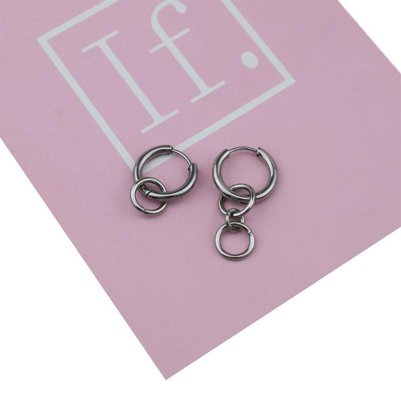 Polished Circle Earrings Gothic Yibo Style Jewelry Gift Awards Commemoration