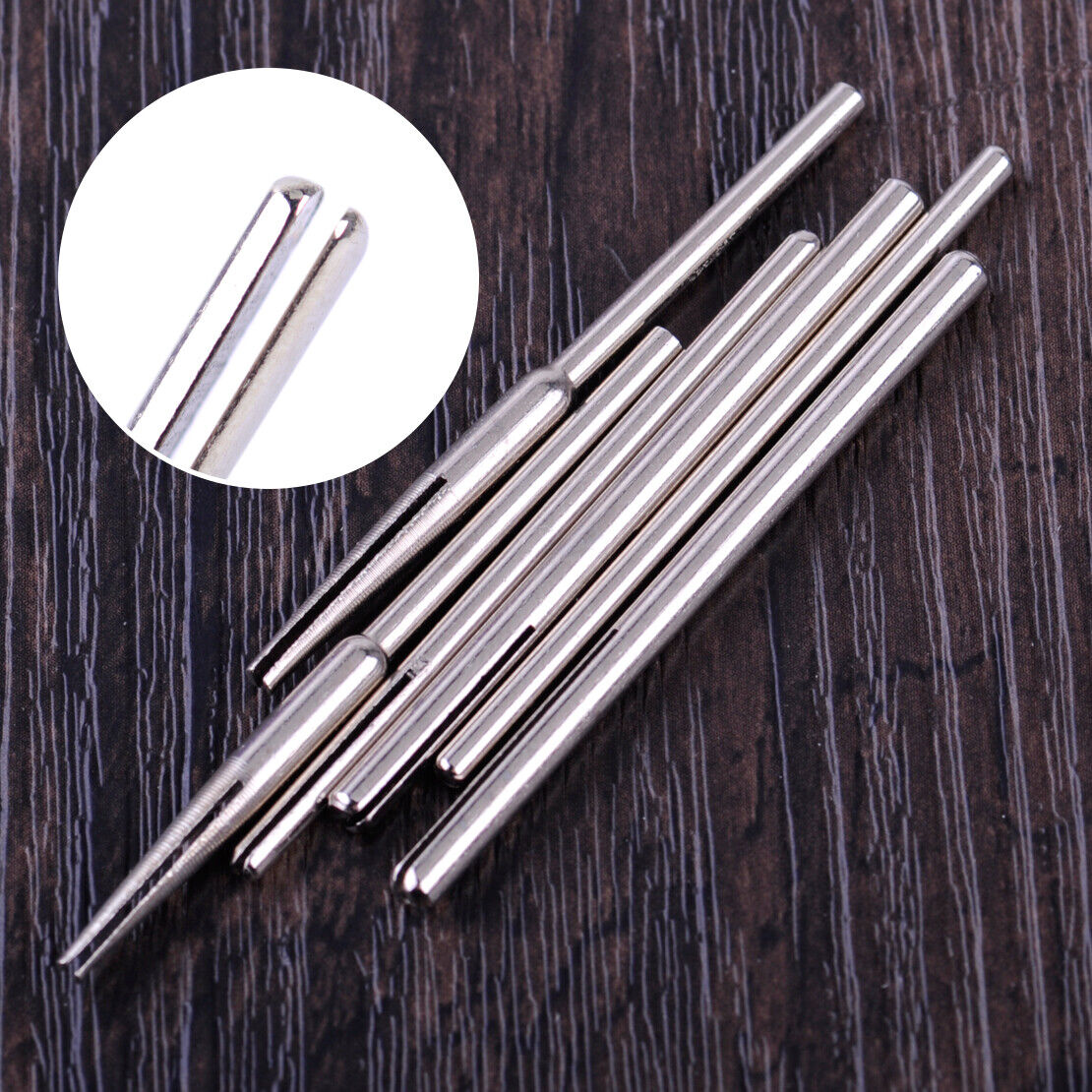 6x 3 Sizes Split Head Mandrel Handle Holding Clamping Sandpapers Tool Li