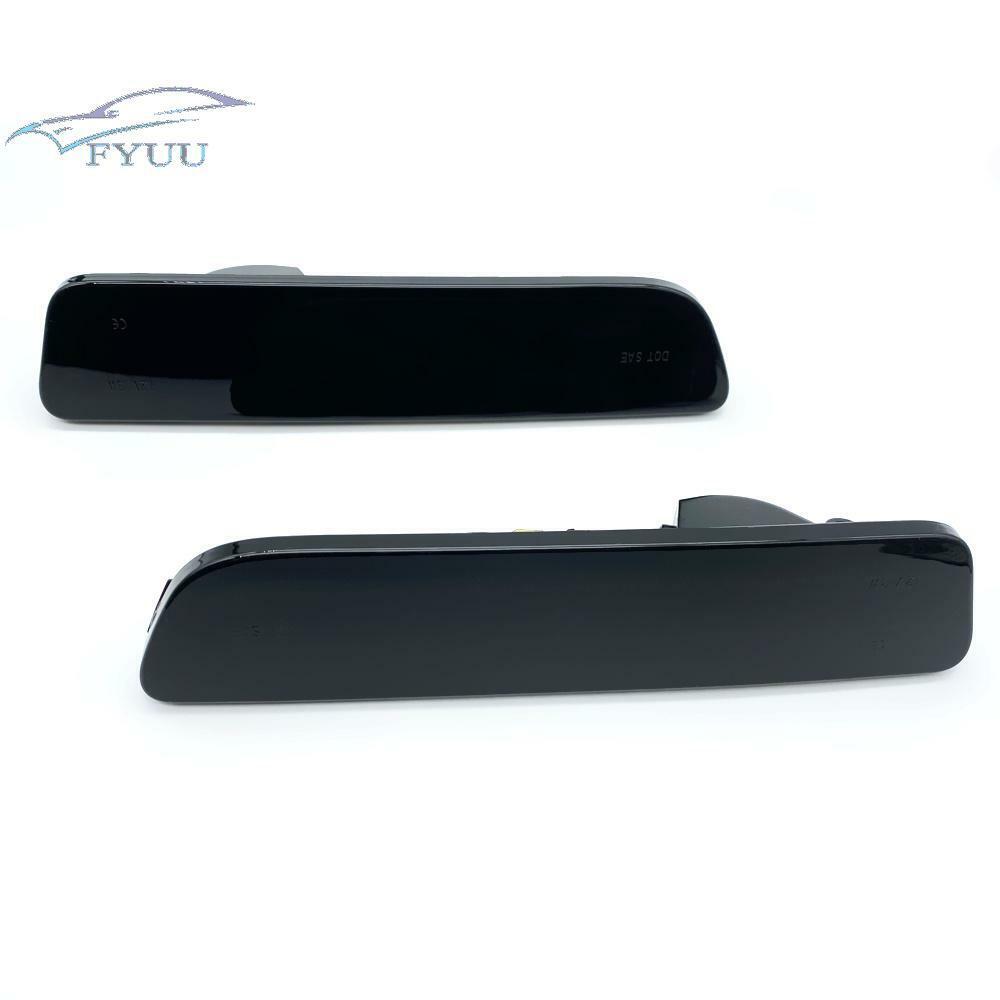 2 Pcs Smoked Lens Red LED Rear Bumper Side Marker Light For 2005-09 Ford Mustang