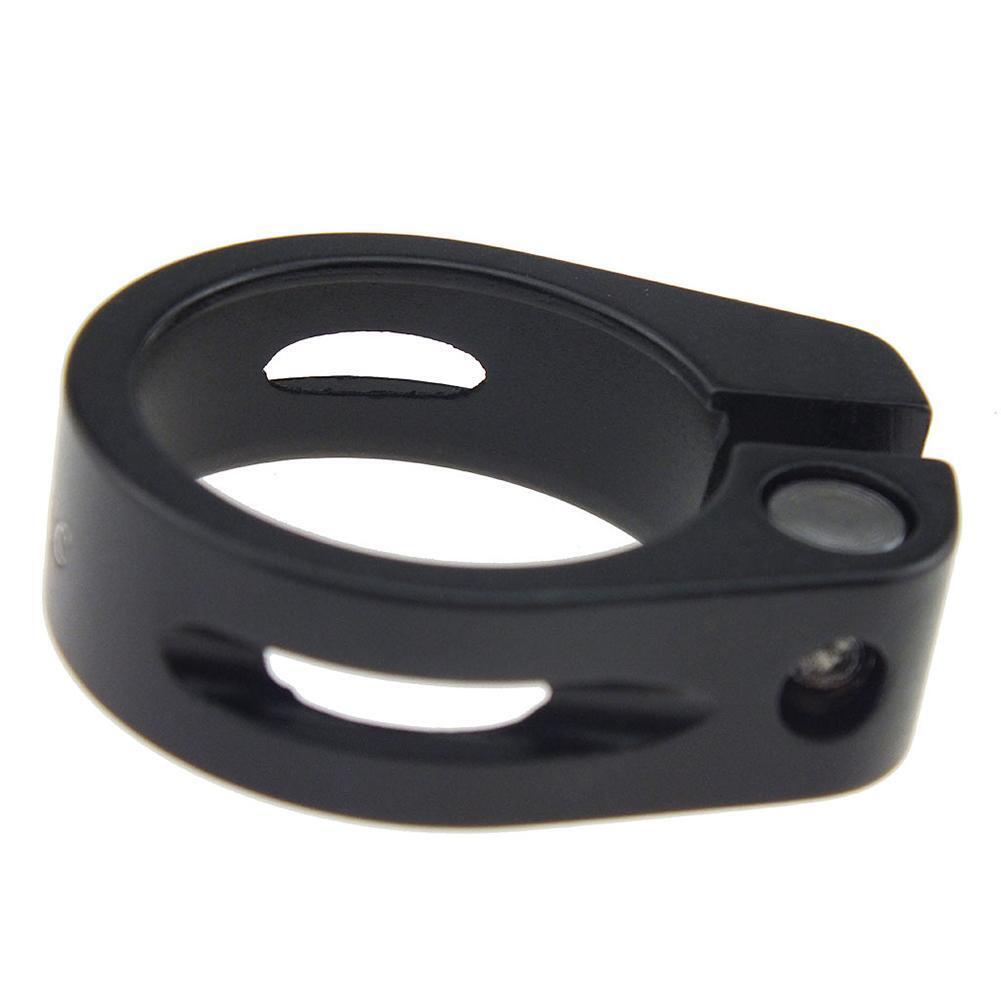 CANSUCC 34.9mm Bicycle Quick Release Seatpost Clamp Seat Post Clip (Black)