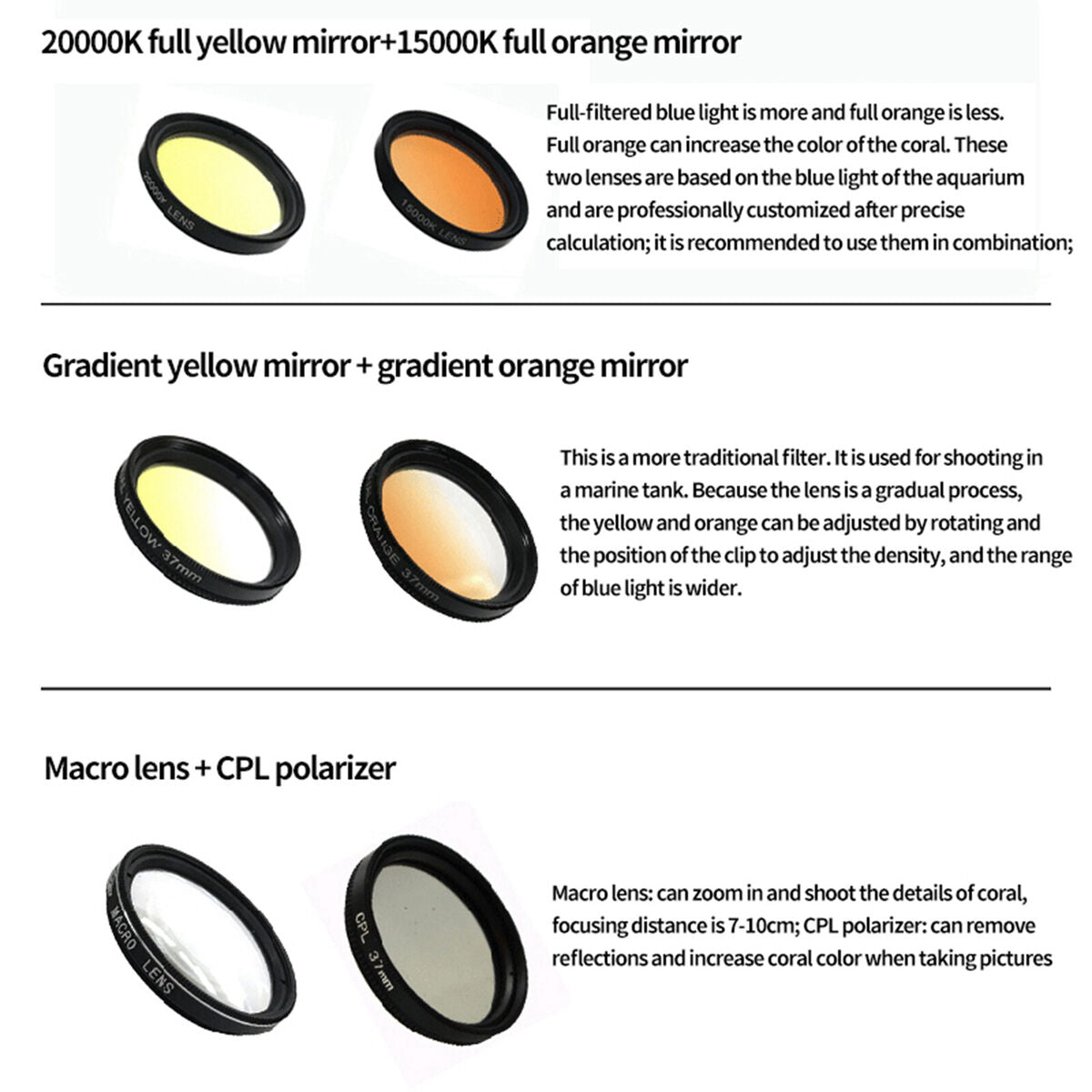 1 Kit  Lens Filter Kits    View Lens 6 Lenses Kit with