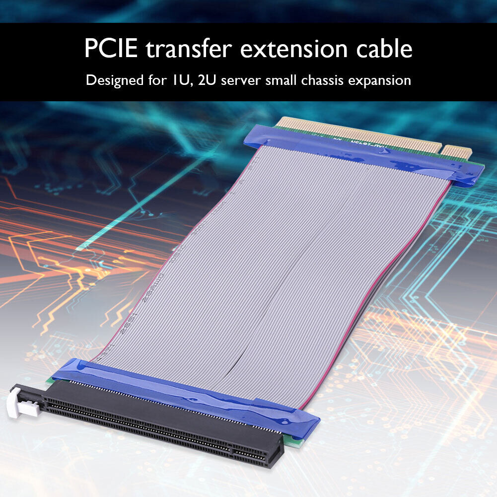 PCIE X16 PCI Express Riser Extender Card Adapter Extension Power Cord Cable