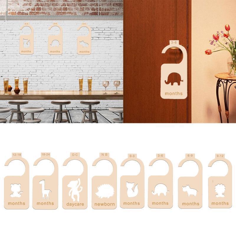 8Pcs Baby Closet Dividers Animal Theme 24 Months Newborn Clothes Organizer Label